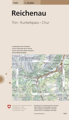 1195 Reichenau: Trin - Kunkelspass - Chur (Landeskarte 1:25 000, Band 1195)