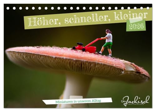 Höher, schneller, kleiner - Miniaturen in unserem Alltag (Tischkalender 2026 DIN A5 quer), CALVENDO Monatskalender: Kleine Figuren, die sonst nur in ... lädt zum Schmunzeln ein. (CALVENDO Spass)