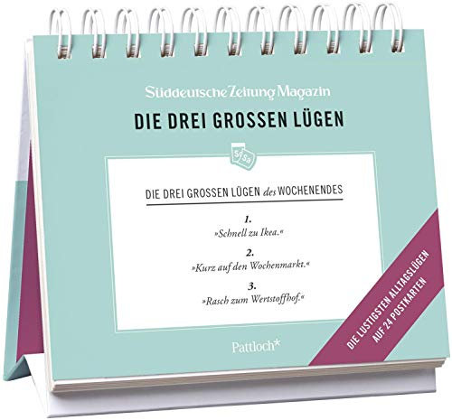 Die drei großen Lügen: Die lustigsten Alltagslügen auf 24 Postkarten