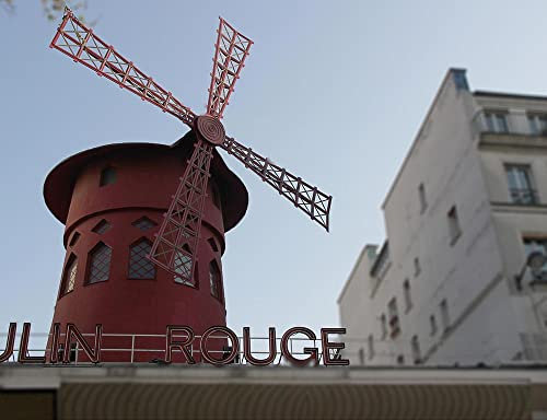 hansepuzzle 12676 - Moulin Rouge Puzzle 1000 Teile | Gebäude Puzzle mit hochwertiger Puzzle Aufbewahrung: Kartonbox und Wieder verschließbarem Beutel | Puzzle-Maße: 60 x 46 cm