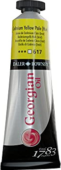 Daler-Rowney Georgian Oil Paint, Aluminium Tube, 1.28oz - 38 ml, Cadmium Yellow Pale Hue