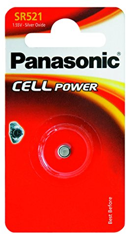 Panasonic SR 521 EL/ SR 63 Silberoxid-Uhrenbatterien Knopfzelle (1,55V, 17mAh)