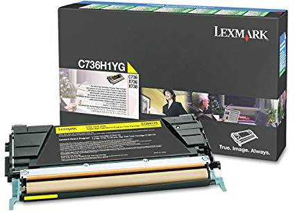 Lexmark C736H1YG C736, X736, X738 Tonerkartusche 10.000 Seiten Rückgabe, gelb