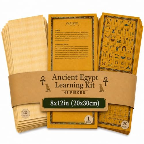 20 Blank Egyptian Papyrus Sheets for Art Projects and Schools 8x12in 20x30cm