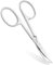 Fine Lines - Thin Stainless Steel Curved Scissor for Women & Men - Silver Manicure Scissors for Nails, Cuticle & Hair Trimming - Suitable for Manicure, Pedicure, Hair & Beard Grooming