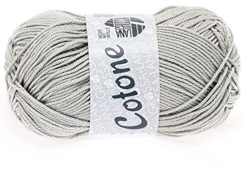 LANA GROSSA Cotone | Baumwollbasicgarn | Handstrickgarn aus 100% Baumwolle | 50g Wolle zum Stricken & Häkeln | 125m Garn FB 27