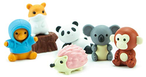 TY 3450 UK Iwako – Eraserz Forest Animals Set Tiere – Stall ukle und Farben variieren