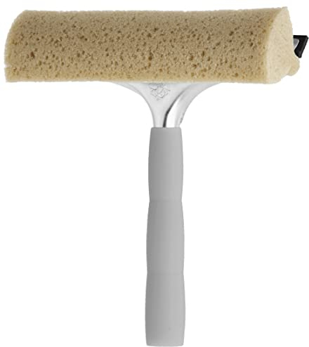 Apex Lavavetri con Spugna e Gomma 25cm, Impugnatura Ergonomica e Struttura in Metallo, Compatibile con Manici da Scopa, Ideale per Casa e Auto