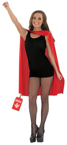 Fun Shack Superhelden Umhang Erwachsene, Halloween Kostüm Rot | Superhelden-Umhang, Rotes Cape ohne Kapuze, Zum Überziehen, Perfekt für Halloween, Ideal zum Verkleiden