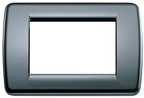 VIMAR 16763.15 Idea Placca Rondò 3 Moduli, tecnopolimero, Grigio Grafite, 1 Pezzo