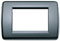 VIMAR 16763.15 Idea Placca Rondò 3 Moduli, tecnopolimero, Grigio Grafite, 1 Pezzo