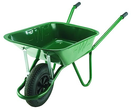Walsall Wheelbarrow, Green, Pneumatic Wheel