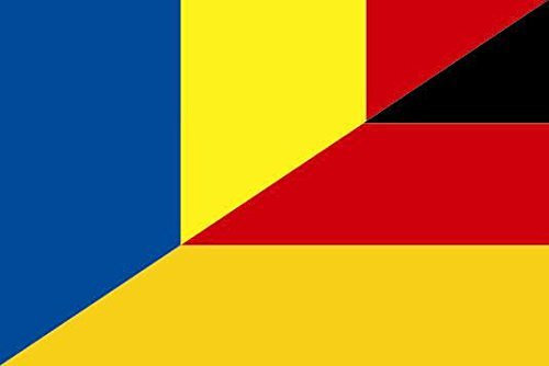 U24 Aufkleber Rumänien-Deutschland Flagge Fahne 15 x 10 cm Autoaufkleber Sticker