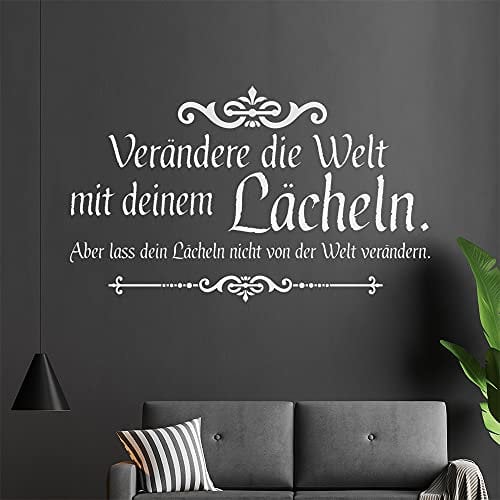 Verändere die Welt… Wandtattoo in 6 Größen - Wandaufkleber Wall Sticker - Dekoration, Küche, Wohnzimmer, Schlafzimmer, Badezimmer