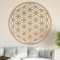 Kiwistar Blume des Lebens - Baum Wandtattoo in 6 Größen - Wandaufkleber Wall Sticker - Dekoration, Küche, Wohnzimmer, Schlafzimmer, Badezimmer (20 x 20 cm, 81_Hellbraun)