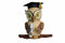 Drechslerei Kuhnert - Rauchfigur/Räucherfigur - Eule Bachelor aus Massivholz - ca. 15 cm - Made in Germany