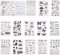 PandaHall Elite - 15pcs Buffer/Seal Silikon Seal Pattern Transparent Silikon Stempel für DIY Scrapbooking Fotoalbum Dekorative, Stempel Blätter, Transparent, 10~21.5x10~20cm