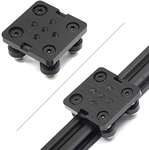 Befenybay Kleines V-Rad mit Platte für 2020 Aluminiumprofil für CNC- und 3D-Druckerteile Kossel Black Wheel