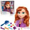 Disney Frozen 2 Anna Frisierkopf 20cm mit 14 Zubehörteilen für Styling-Spaß, ab 3 Jahren, Just Play, Merhfarbig, 32811