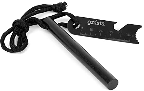 gnista Feuerstarter | Funken Feuerstahl | Feuerstein für Survival Outdoor Bushcraft Camping Trekking Lagerfeuer Equipment