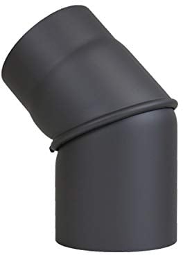 LANZZAS Ofenrohr Bogen 0-45° verstellbar, im Durchmesser, DN Ø 120 mm, Farbe: schwarz-metallic - weitere Rohre aus unserem Sortiment, finden Sie hier.