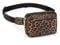 UTO Taillentasche Frauen Männer Gürteltasche Damen Wasserdichter Gürtel Synthetische leichte Mode-Taillentasche mit 3 Reißverschlusstaschen Leopardenmuster Beige
