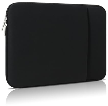 MasiBloom Laptop Sleeve Case for 2026 MacBook Neo 13 Inches | A18 Pro Chip, 2 Pockets, 2 Zipper, Cable Organizer, Portable Bag Accessories (Black)