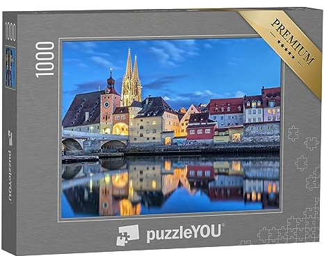 puzzleYOU: Puzzle 1000 Teile „Historische Steinerne Brücke, Regensburg, Deutschland“ – aus der Puzzle-Kollektion Donau, Brücken, Regensburg, Architektur, Flüsse & Seen, Brücken & Brunnen