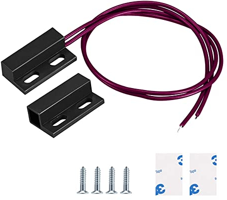 Gebildet 0-230V Interruttore Magnetico, Sensore di Contatto per Cancello Finestra di Sicurezza da Incasso Magnete Vicino - Circuito di Collegamento, Magnete Lontano - Circuito di Interruzione