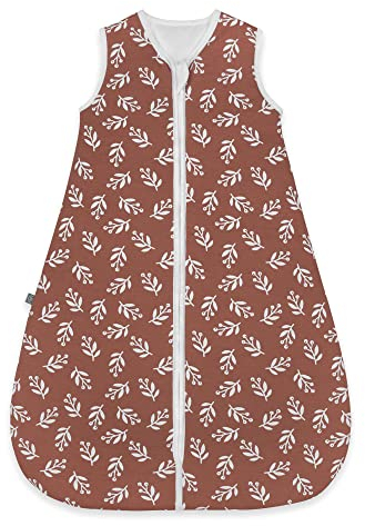 emma & noah Baby Schlafsack 2.5 TOG, Strampelsack für den Herbst und Winter in vielen Farben, Bio-Baumwolle, OEKO-TEX Zertifiziert, Schlafsack für Neugeborene (Floral Mocca, 110 cm)