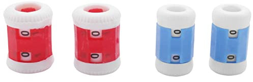 2 Grosse rote Plastik Strick Stricknadeln Reihenzaehler +2 Kleine Blaue Plastik Strick Stricknadeln Reihenzaehler (Grosse 2.2 * 1.5cm + kleine 2.2 * 1.2cm)