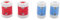 2 Grosse rote Plastik Strick Stricknadeln Reihenzaehler +2 Kleine Blaue Plastik Strick Stricknadeln Reihenzaehler (Grosse 2.2 * 1.5cm + kleine 2.2 * 1.2cm)