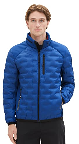 TOM TAILOR Herren 1038608 Hybrid Steppjacke mit Abnehmbarer Kapuze im Kragen, 19168-hockey Blue, XXL