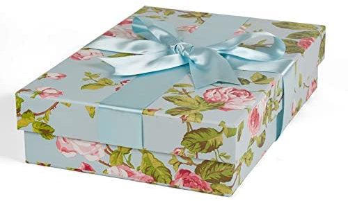 Aufbewahrungsbox für Hochzeitskleid, mittelgroß, Vintage-Rose, 48 x 36 x 11 cm