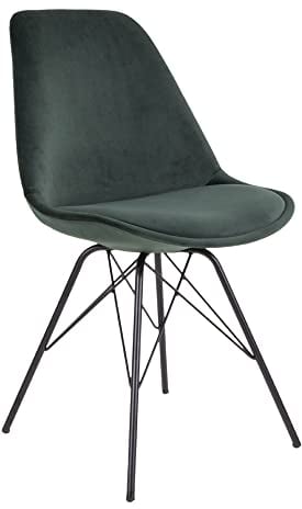 Vintagehaus Retro Esszimmerstuhl Oslo Samt Grün Esszimmer Küche Homeoffice