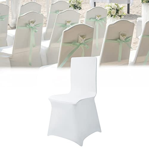 VA-Cerulean Stuhlhussen,Stretch Stuhlbezug,Universell Stuhl Abdeckung für Hochzeiten,Geburtstagsfeier Dekoration Feiern,Jubiläumsfeier,Heimdekoration und Weihnachten(100 stück,Weiß)