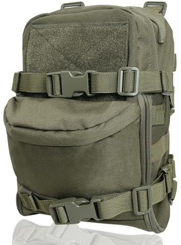TWINFALCONS Taktische Trinkrucksack, Molle Rucksack 500D Nylon Trinkrucksack Tasche für 2L Trinkblase für Paintball Airsoft Wandern Reiten