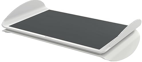 Leitz Ergo Adjustable Computer Foot Rest, Two Height Settings, Light Grey/White, 65030085