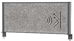 MAUL Tisch Trennwand Akustik MAULconnecto 120x50cm | Raumteiler für Schreibtisch |In Büro und Praxis | Raumtrenner mit Klemmfuß| Ideal als Sichtschutz und Schallschutz |allergikerfreundliches Vlies