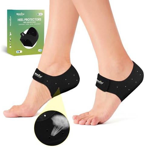 Protectores de talón de gel para fascitis plantar, copas de talón Welnove para mujeres y hombres, alivio del dolor de espolón, almohadillas de inserción de talón para tendinitis de Aquiles（Size L）