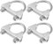 Hihaha Round U Bolt Muffler Exhaust Clamps for Car / 1.65 ID 42mm / 4 Pcs