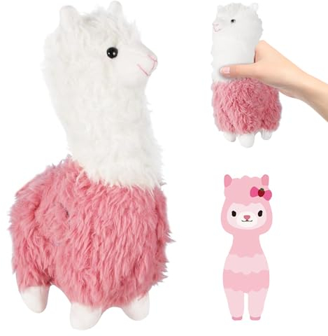 ARONRAVE Alpaka Stofftier Plüschtier,25 cm Stand Alpaka Kuscheltier Lama Stofftier Plüsch Alpaka Puppe Kuscheltier weiche Kuscheltier plüsch Spielzeug Geschenk für Kinder