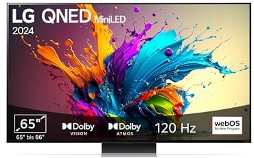 LG TV QNED MiniLED 4K 2024 | 65QNED91T | 65'' (164 cm) | QNED | Processeur α8 AI 4K | Alexa