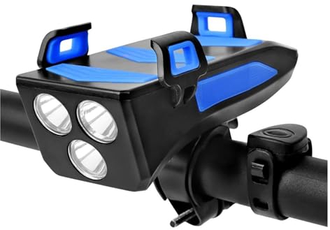 ZLJSHZS GPS-Moto-Telefonhalterung, 4-in-1-Fahrrad-Telefonhalter, Powerbank, Fahrradlicht, mobiler Handy-Halter, Ständer, Motorrad-Telefonhalter, Handy-Halter