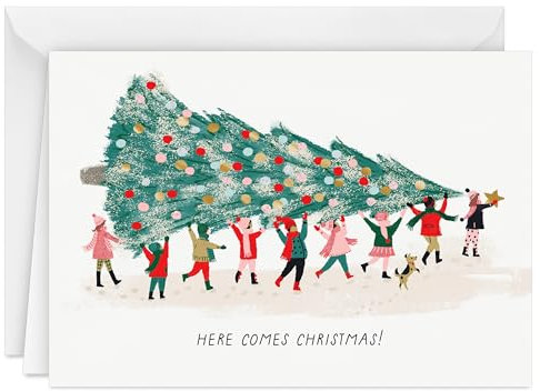 Hallmark UNICEF Weihnachtskarten mit Aufschrift Here Comes Christmas (20 Karten und 20 Umschläge)
