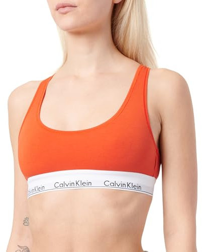 Calvin Klein Damen Unlined 0000F3785E Bralette, Red (Molten), S