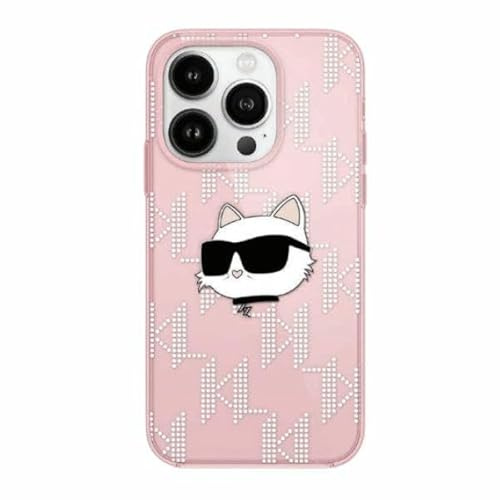 CG MOBILE Karl Lagerfeld KLHCP14XHKLPCHP Hülle für iPhone 14 Pro Max 6.7 Rosa hardcase IML Choupette Head & Monogram