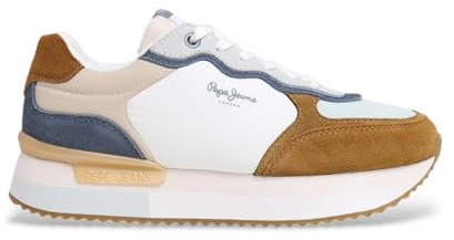 Pepe Jeans Damen Rusper Class Sneak, Braun Cognac Brown, 4 UK