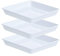 3 sottovasi quadrati in plastica bianca, per fioriere e gocciolare, per giardino, interni ed esterni (30 x 30 cm)
