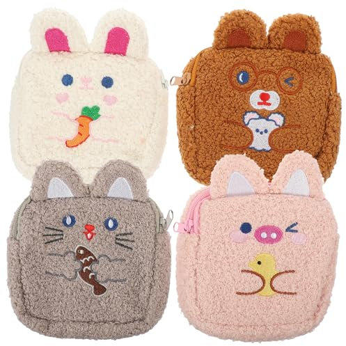 FRCOLOR 8stücke Perioden Taschen Große Kapazität Niedliche Tampon Und Münztaschen Praktische Aufbewahrung Für Hygieneartikel Und Kosmetik Zufällige Designs